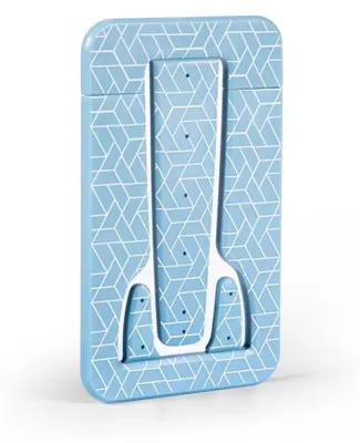 Produktbild von Flexistand Pro (Blue Geometrical) - flexibler Tablethalter - für alle Handys und Tablets - superflach - stufenlos verstellbar - hochkant und quer - ..