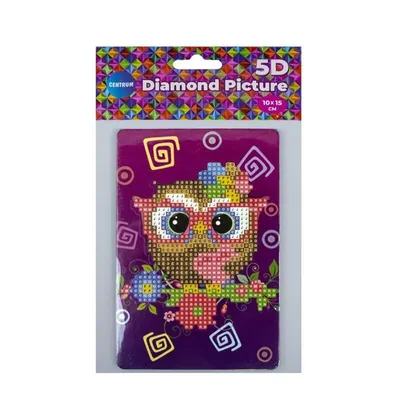 Zdjęcie produktu dla Diamentowa mozaika ze sztalugą - Sowa 10x15