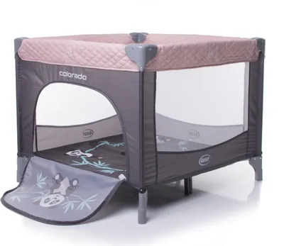 Produktbild von 4Baby | Laufstall - Laufgitter Baby - faltbar mit Seiteneingan - atmungsaktive Netzseiten - Matratze & Tragetasche - 93 x 76 x 93 cm - Rosa - Colorado