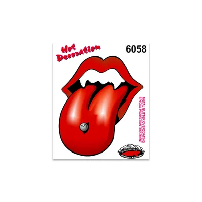Immagine prodotto di Piercing alla lingua adesivo 10x12cm