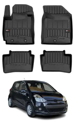 Obrázok produktu pre 2013-2019 Hyundai i10 Podlahové rohože TPE čierne 4 ks