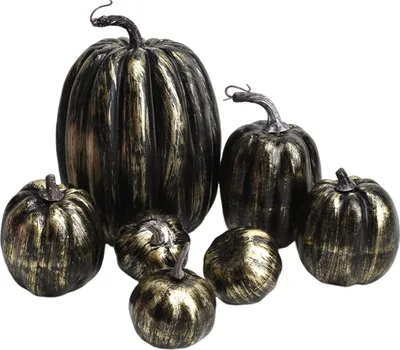 Produktbild von 7 Stück künstliche Kürbisse, Herbstdekoration, Kunstschaum-Kürbis, Tischdekoration für Thanksgiving, Ernte, Herbst, Heimdekoration