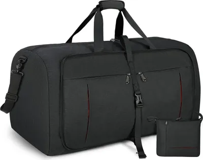 Produktbild von Faltbare Reisetasche 65L Sporttasche Herren Damen Schwarz