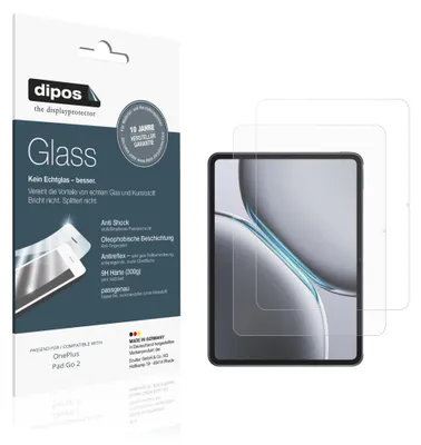 Immagine prodotto di 2x Pellicola Protettiva per OnePlus Pad Go 2 Protezione opaco Vetro Flessibile 9H dipos