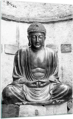 Produktbild von Bilder auf glas - Einteilig - Japanisch Buddha Statue - 70x100cm - Glasbilder - Wandbilder - Bilder - zum Aufhängen bereit - Wanddekoration aus Glas - Glas Bilder - Wandbild auf Glas - GPA70x100-4329