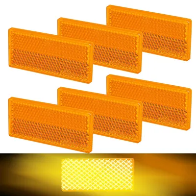 Immagine prodotto di Set di 6 riflettori adesivi - Gialli, 7 x 3 cm