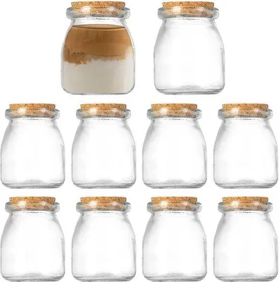 Productafbeelding van Set van 10 Glazen Flessen met Kurk voor Inmaken