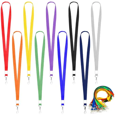 Produktbild von Schlüsselband Schlüsselanhänger Halsband - 45 cm - Nylon - Drehbarer Metallclip - Bunt - 30 Stück