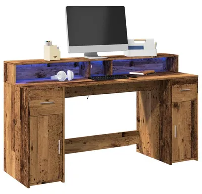 Immagine prodotto di Scrivania per laptop e tablet - Arredamento per l'area di lavoro - Scrivania per computer - Scrivania per l'ufficio domestico - Legno trattato