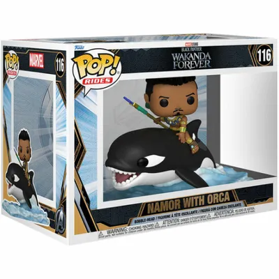 Image de Funko Pop! Marvel - Wakanda Forever Namor z Orcą Figurki Vinylowe
