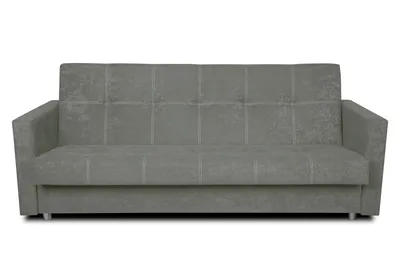 Produktbild von Schlafsofa mit Armlehnen und Karo-Steppung, Grau, Suedine 06