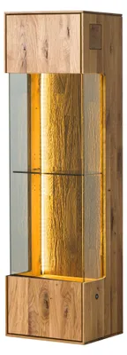 Produktbild von MASSIVMOEBEL24 Hängevitrine Wildeiche 37x32x130 natur geölt WIEN #232