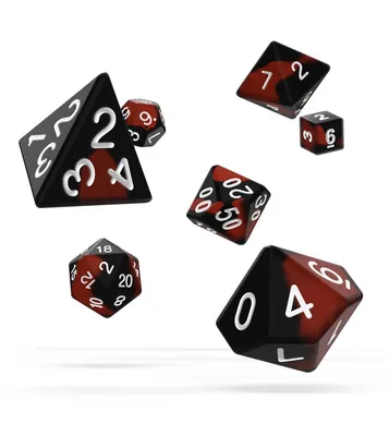 Obrázek produktu pro Oakie Doakie Kostky RPG sada svítící ve tmě - Láva 7 kusů