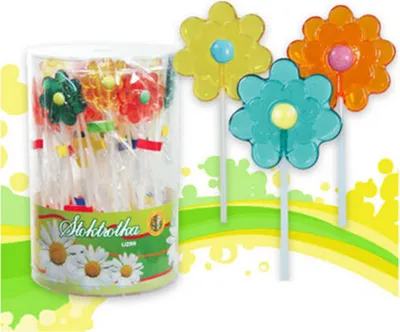 Produktbild von Lollipops Gänseblümchen 50 Stück Lutscher Lollies Dauerlutscher am Stiel