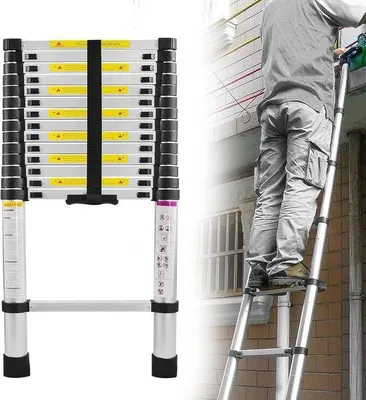 Zdjęcie produktu dla Aluminiowa drabina teleskopowa o długości do 440 cm