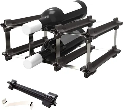 Immagine prodotto di NOOK® portabottiglie vino impilabile Starter Kit 6 bottiglie scaffale modulare espandibile sistema a incastro salvaspazio cantina cucina casa bar