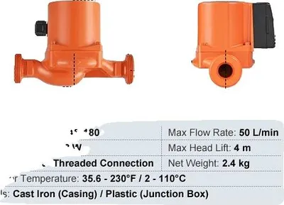 Image de Pompe de circulation d'eau, fonctionnement silencieux, débits réglables, LPS25-4S-180 50 LPM