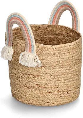 Zdjęcie produktu dla Zeller Present 14482, Kosz na rzeczy, Naturalny, Wolnostojący, Chłopak, dziewczyna, Monochromatyczny, Okrągły