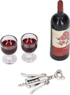 Imagen del producto de Conjunto de botellas de vino tinto para casas de muñecas, juego de simulación de vino tinto a escala 1/12, botellas de vino en miniatura para casas de muñecas, modelo de juguete de vino tinto en miniatura, decoración para casas de muñecas, accesorios para casas de muñecas a escala 1/12