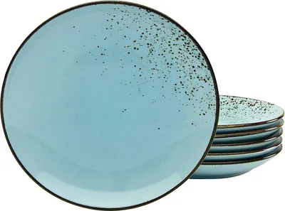 Produktbild von CreaTable, 22067, Nature Collection Lightblue, Dessertteller 6-tlg, Steinzeug