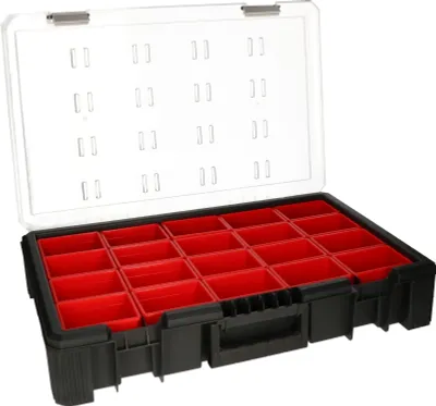 Productafbeelding van KOTARBAU® Draagbare sorteerdoos WRC 39x60x11 cm Opbergdoos met kamers van polycarbonaat Hoge kwaliteit