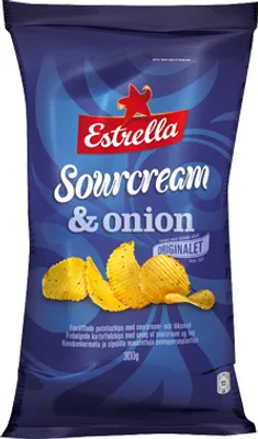 Produktbild von Estrella Sourcream & Onion Chips
