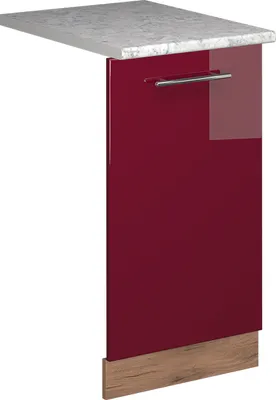 Produktbild von Geschirrspülblende Vicco Fame-Line Bordeaux Hochglanz 45 cm , AP Marmor, Model 54797