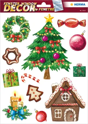 Produktbild von HERMA Weihnachts Fensterbild "Weihnachtszeit" 210 x 297 mm