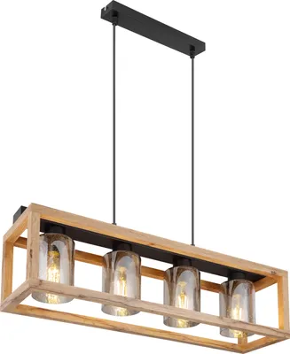 Produktbild von Globo Lighting Hängeleuchte Metall schwarz matt, 4x E27