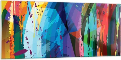 Produktbild von Bilder auf glas - Abstraktion modern - 120x50cm - Glasbilder - Wandbilder - Kunstdruck - zum Aufhängen bereit - Wanddekoration aus Glas - Glas Bilder - Wandbild auf Glas - Einteilig - GAB120x50-3660