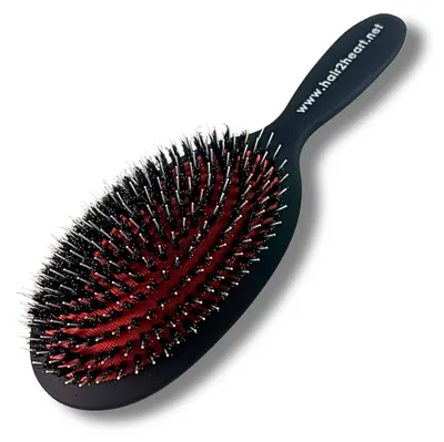 Produktbild von hair2heart Haarbürste für Extensions, Pneumatikbürste für Haarverlängerungen - Naturborsten lösen verhedderte Haare, Profi Bürste mit Ionic-Technologie