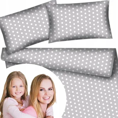 Obrázek produktu pro Designpremium Bavlněné povlečení bílé puntíky 160x200 cm