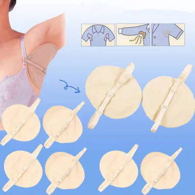 Produktbild von 8X Achselschweißpads, Waschbare Achselpads Schweißpads, Saugfähiges Deodorant Netzpolster für die Schulter