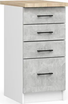 Obrázek produktu pro AKORD Furniture Factory KS0POLIBIABET016, Bílá, 16 mm, 4 zásuvka/zásuvek, 460 mm, 400 mm, 850 mm