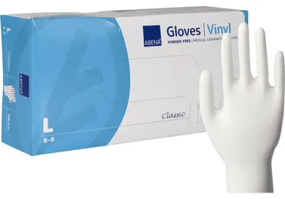 Produktbild von Vinyl-Handschuhe Classic, Puderfrei, Transparent, Gr. L  | Packung (100 Stück)