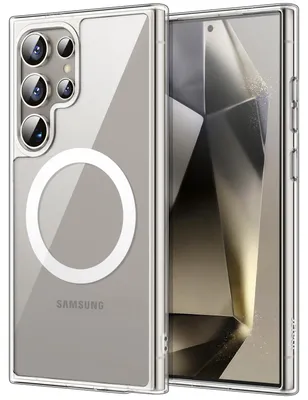 Productafbeelding van JETech magnetische hoesje voor Galaxy S24 Ultra, compatibel met MagSafe, transparant