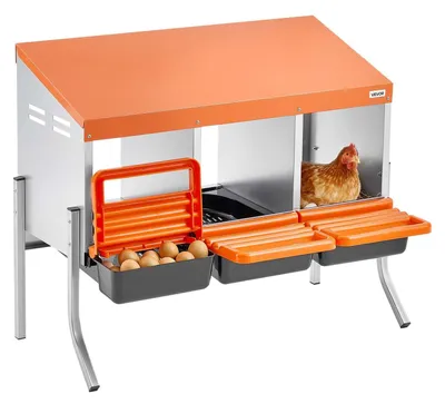 Immagine prodotto di Nido per galline con 3 scomparti, ideale per una facile raccolta delle uova