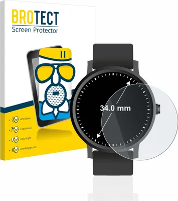 Produktbild von BROTECT Entspiegelungs Schutzglas für Armbanduhren (Kreisrund, ø: 34 mm) Schutzfolie Panzer Folie Glas Display Schutz matt