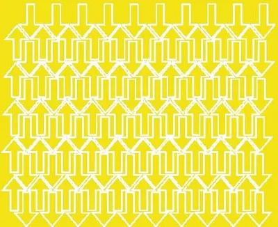 Produktbild von Pfeilaufkleber 3x2cm 110 Stück Aufkleber gelb matt