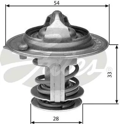 Produktbild von GATES Thermostat Kühlmittel 88°C für HYUNDAI Tucson (TL, TLE) für KIA SPORTAGE (SL)
