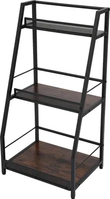 Produktbild von Weinregal - 3-stöckiges Flaschenregal - Trapezförmig - Tragkraft 50 kg - Für Küche, Wohnzimmer, Bar - Schwarz