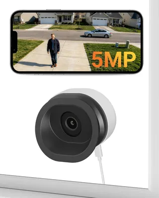 Produktbild von Anlapus A60 Pro 3K 5MP WLAN Fensterkamera, Innenüberwachung nach außen ohne Bohren, Farbnachtsicht, KI-Erkennung Personen/Fahrzeuge/Haustiere
