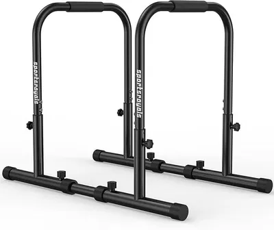 Produktbild von Dip Barren ,400 kg Tragkraft Dip Stange & Dip Bar,Doppel Sicherung,Funktionaler Stabiler Dip Bar,Höhenverstellbar 81-96 cm,Tragbar für Heimgym&Calisthenics Equipment