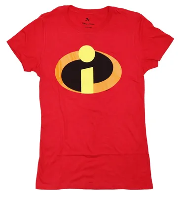 Productafbeelding van Disney dames T-shirt, The Incredibles logo, rood, maat XX-Large