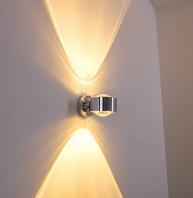 Produktbild von Osacca »Osacca« moderner Wandstrahler aus Metall/Glas in Chrom/Klar