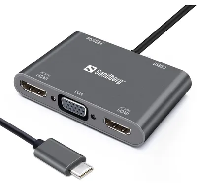 Produktbild von Sandberg 136-35 USB-C 5-in-1 PD 100W DisplayDock