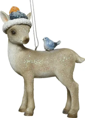 Produktbild von Süßer Rehkitz-Anhänger Christbaumschmuck bunt 12 cm - Einheitsgröße