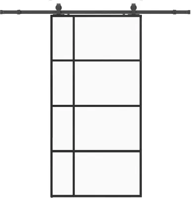 Immagine prodotto di Porta Scorrevole con Ferramenta Nera 102,5x205 cm in Vetro ESG