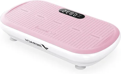 Image de Plateforme vibrante - Équipement de fitness pour la maison - Amplitude de 13 mm - Dimensions : 72 x 38 x 16 cm - Rose