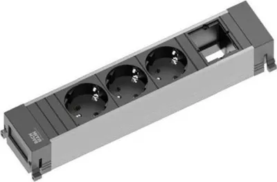 Obrázek produktu pro Bachmann 916.006, 0,2 m, Černá, Šedá, Hliník, 3 AC zásuvky / AC zásuvek, 262 mm, 73 mm
